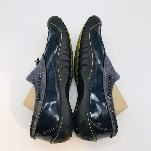 JBU by Jambu Tula Duck Boot Women's 8M Memory Foam Gray/Navy Lace Lock Rain Shoe - Picture 7 of 10